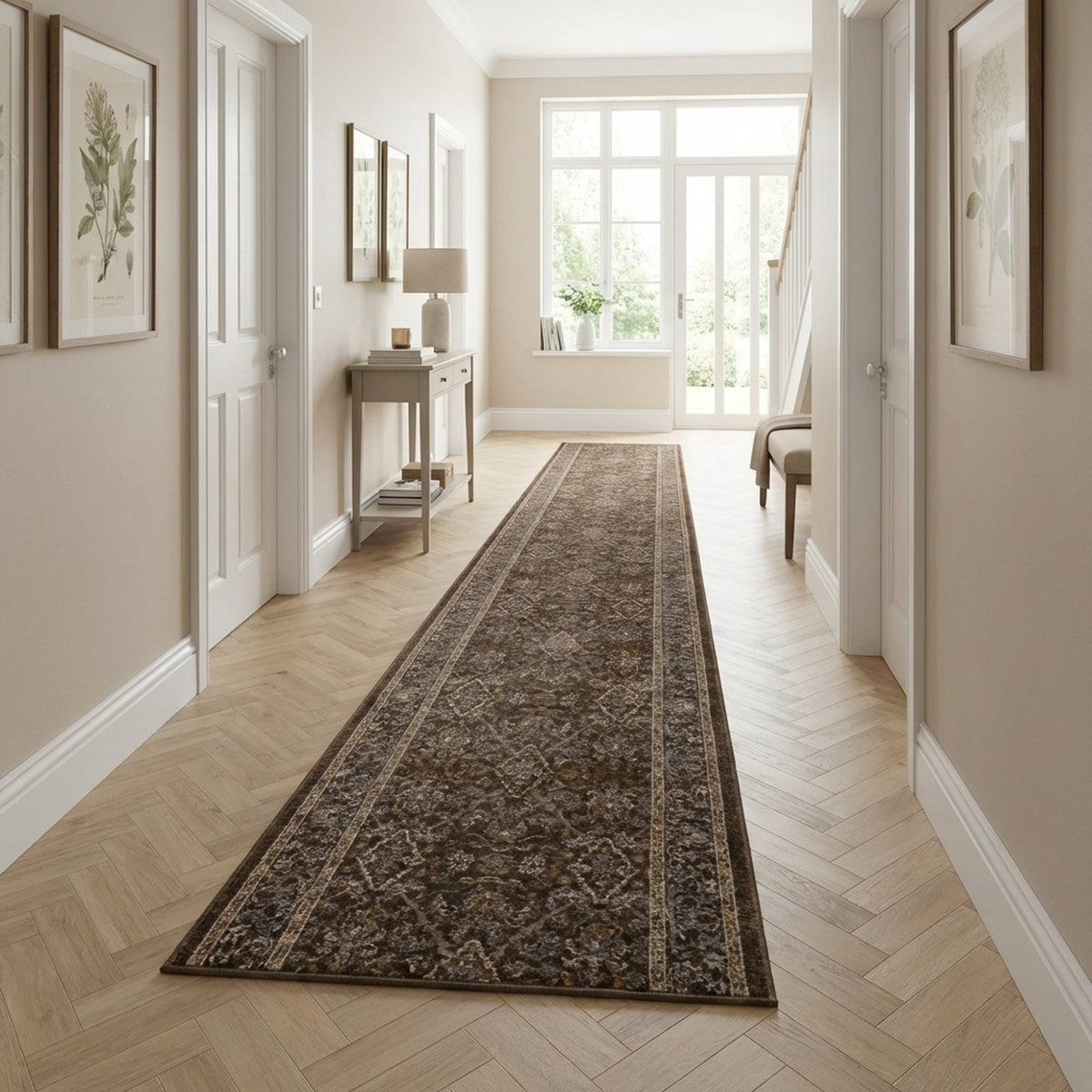 Ancient Garden Dark Brown/Beige 57276-3235 Tapis de couloir