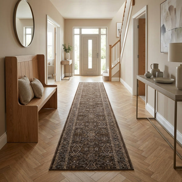 Ancient Garden Dark Brown/Beige 57276-3235 Tapis de couloir