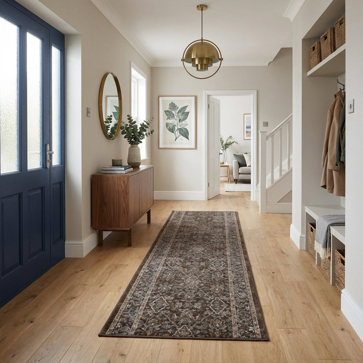 Ancient Garden Dark Brown/Beige 57276-3235 Tapis de couloir