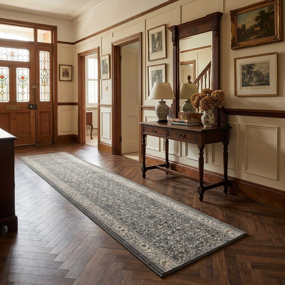 Ancient Garden Gray/Cream 57011-5666 Rug Runner
