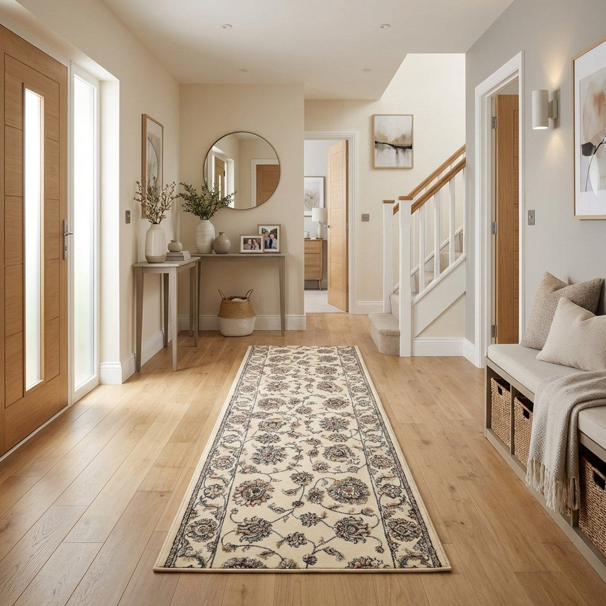 Ancient Garden Ivory/Ivory 57365-6464 Hall Runner