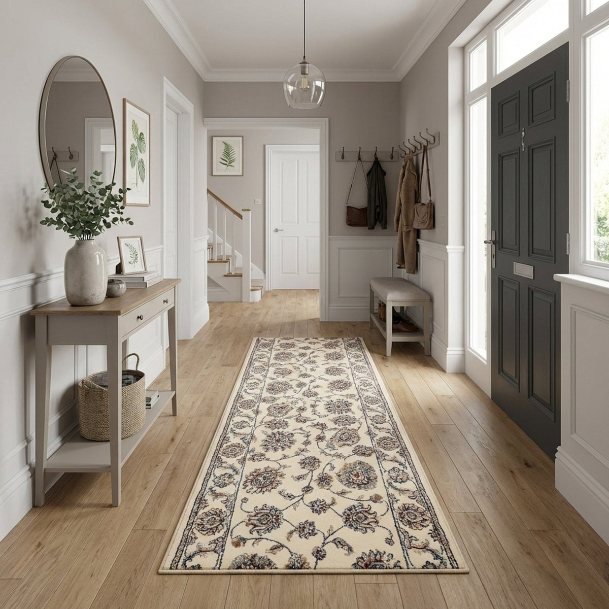Ancient Garden Ivory/Ivory 57365-6464 Hall Runner