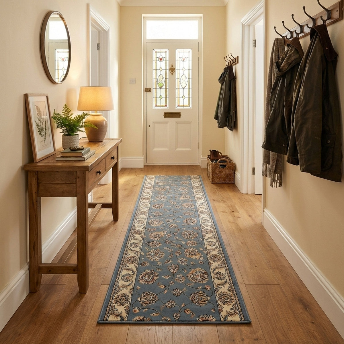 Ancient Garden Light Blue/Ivory 57365-5464 Tapis de couloir
