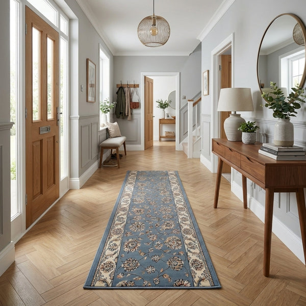 Ancient Garden Light Blue/Ivory 57365-5464 Tapis de couloir