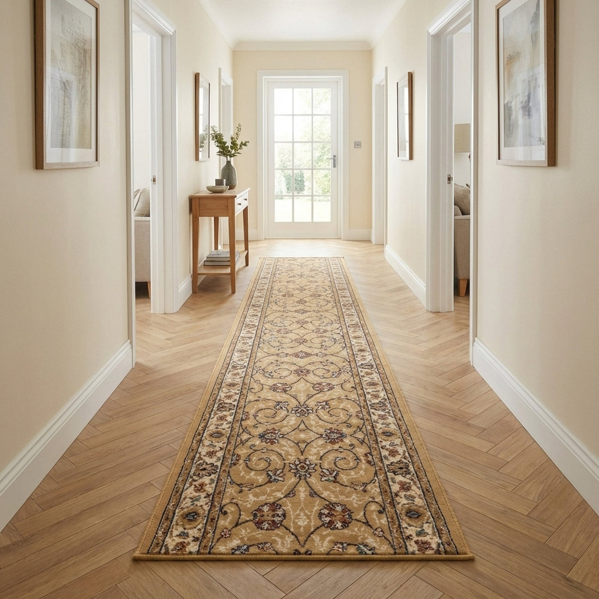 Ancient Garden Light Gold/Ivory 57120-2464 Rug Runner
