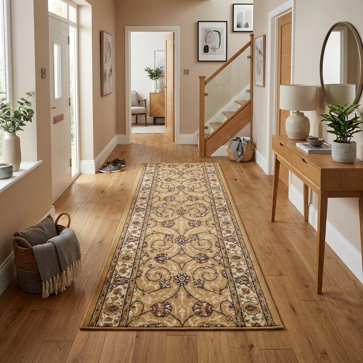 Ancient Garden Light Gold/Ivory 57120-2464 Rug Runner