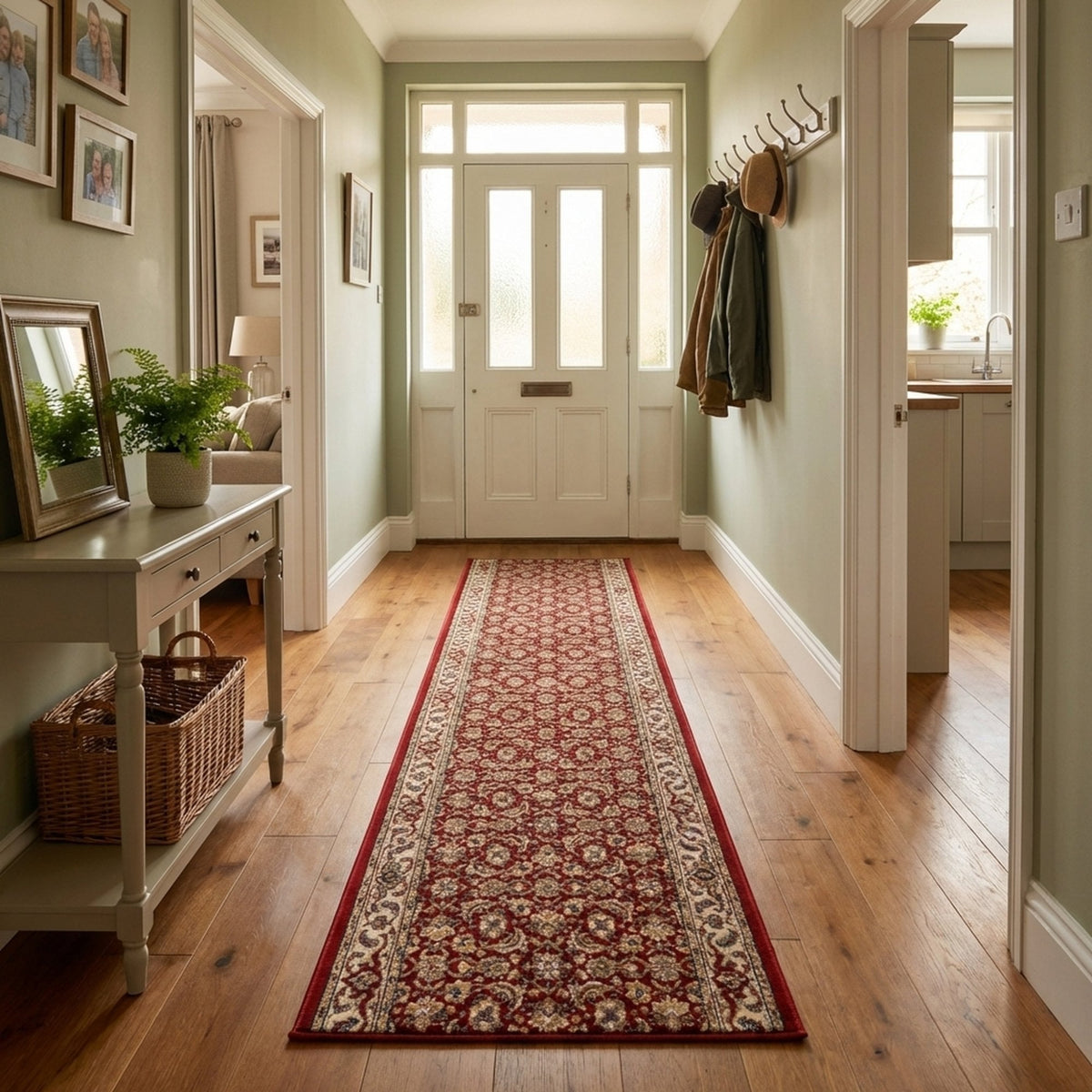 Ancient Garden Red/Ivory 57011-1414 Hall Runner