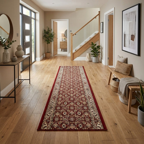 Ancient Garden Red/Ivory 57011-1414 Hall Runner