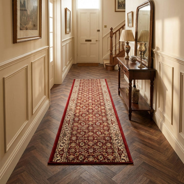 Ancient Garden Red/Ivory 57011-1414 Hall Runner