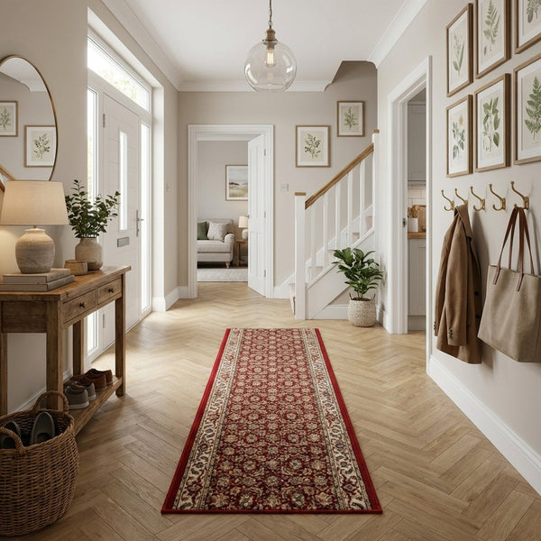 Ancient Garden Red/Ivory 57011-1414 Hall Runner