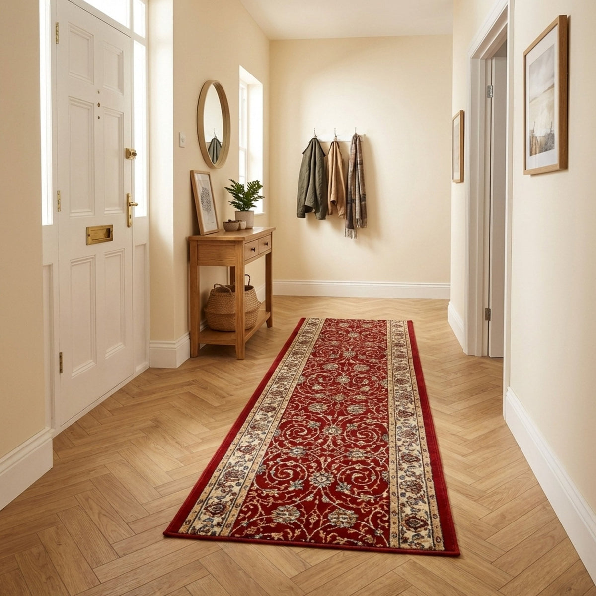 Ancient Garden Red/Ivory 57120-1464 Rug Runner