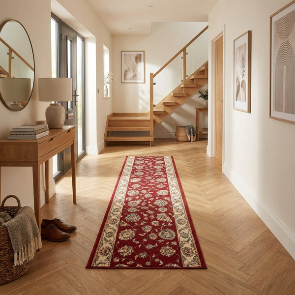 Ancient Garden Red/Ivory 57365-1464 Hall Runner