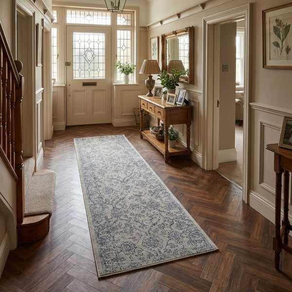 Ancient Garden Silver/Gray 57136-9696 Hall Runner