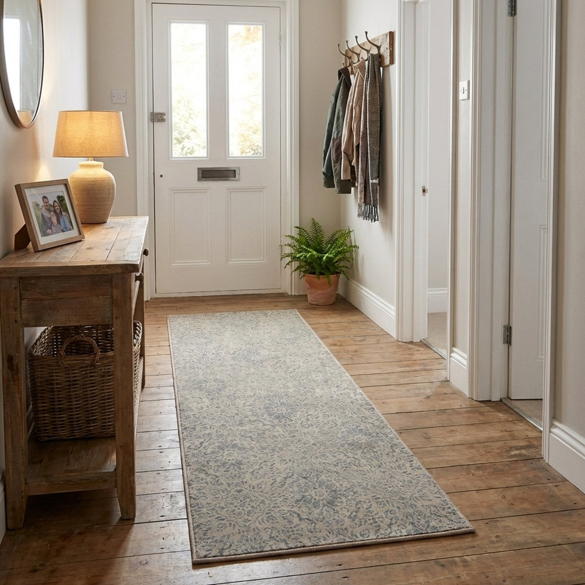 Ancient Garden Silver/Gray 57162-9646 Hall Runner