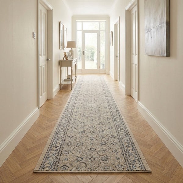 Ancient Garden Soft Gray/Cream 57011-9666 Hall Runner