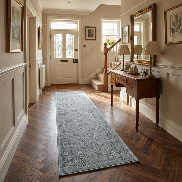 Ancient Garden Steel Blue/Cream 57136-4646 Rug Runner