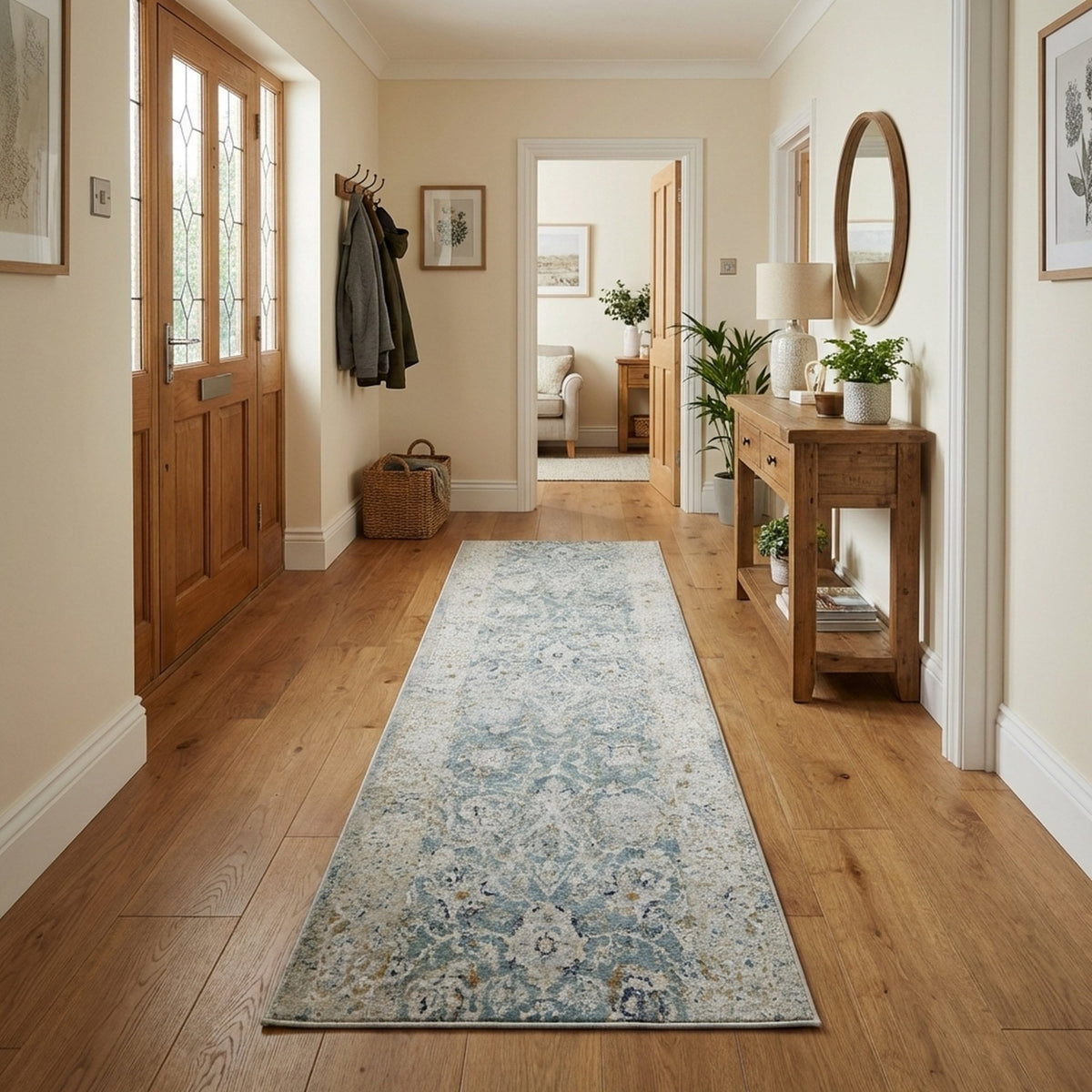 Annalise Blue/Beige 7604-580 Hall Runner