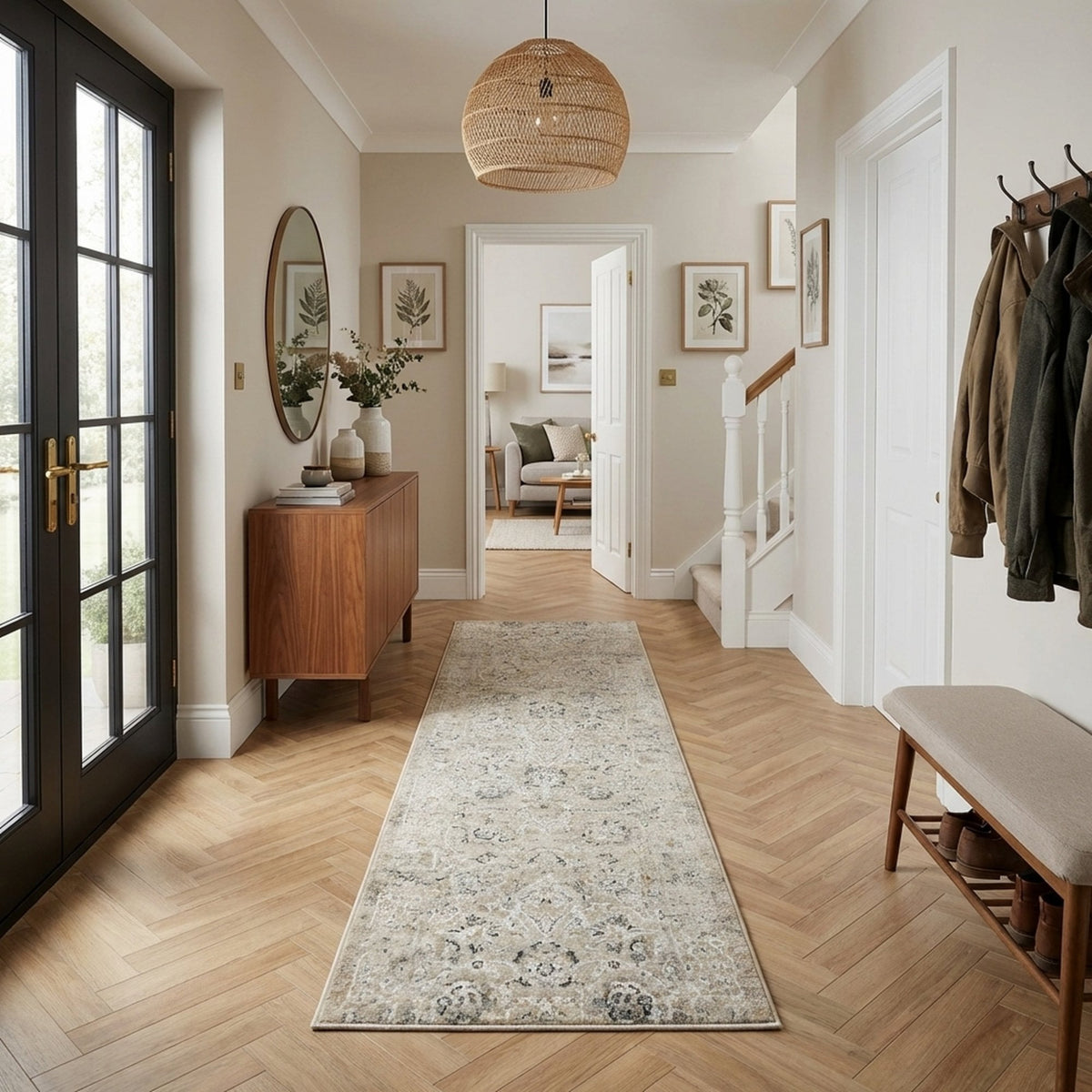 Annalise Cream/Beige 7604-180 Rug Runner