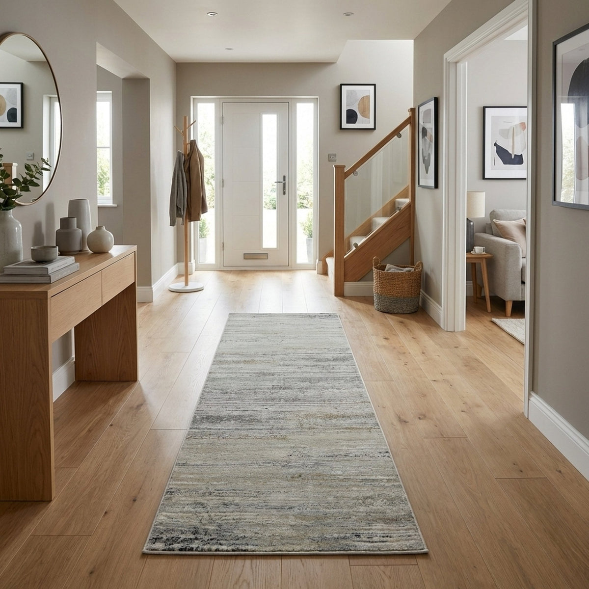 Annalise Gray/Beige/Charcoal 7611-989 Rug Runner