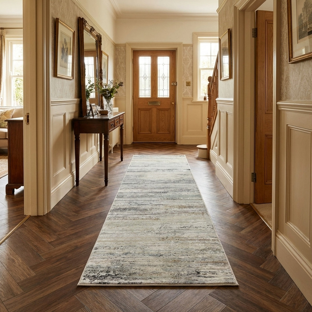 Annalise Gray/Beige/Charcoal 7611-989 Rug Runner