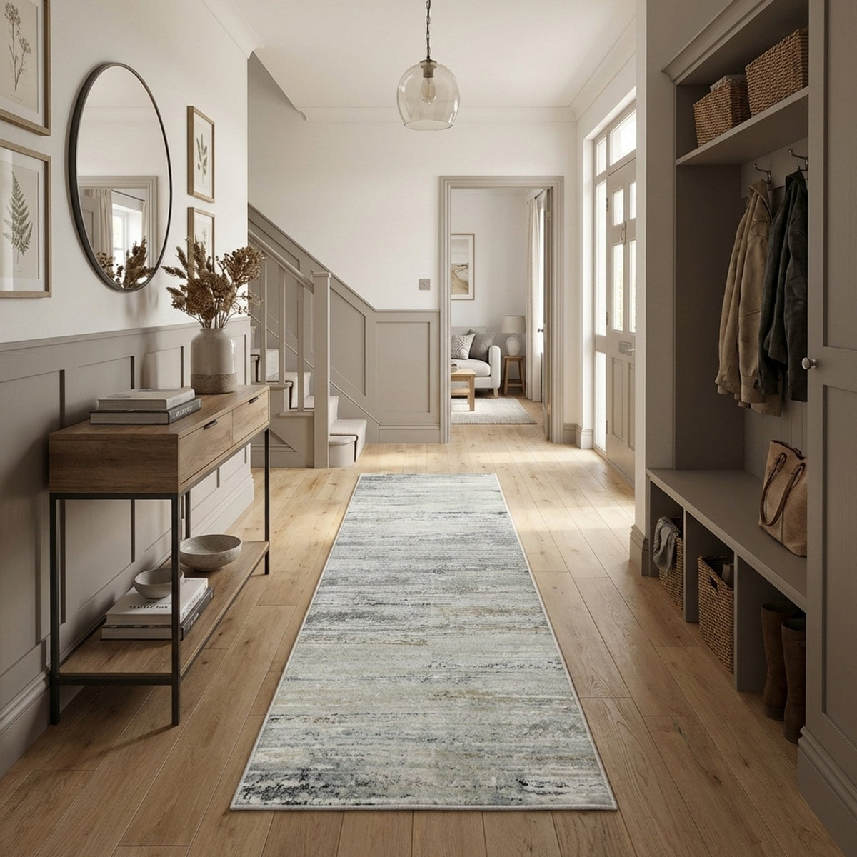 Annalise Gray/Beige/Charcoal 7611-989 Rug Runner
