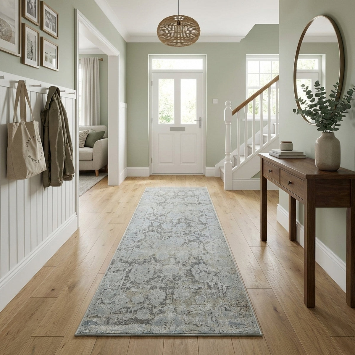 Castilla Cream/Silver 3530-109 Hall Runner