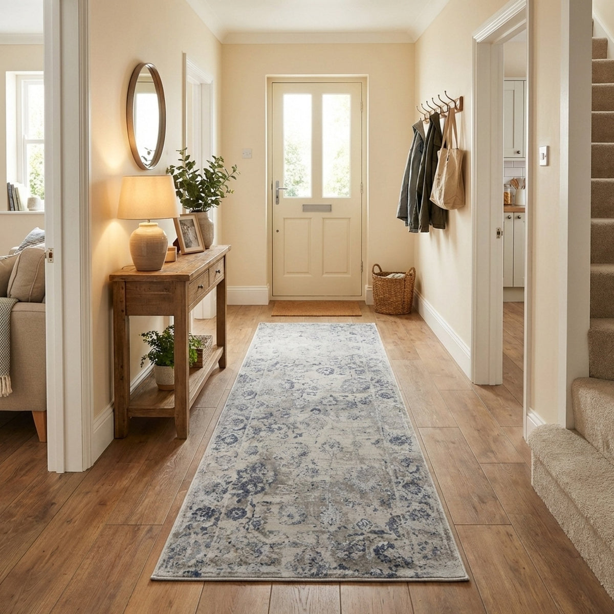 Castilla Grey/Blue 3530-950 Hall Runner