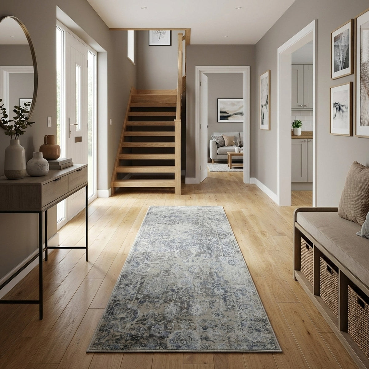 Castilla Ivory/Gray 3530-190 Rug Runner