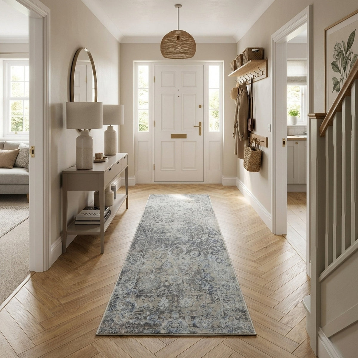 Castilla Ivory/Gray 3530-190 Rug Runner