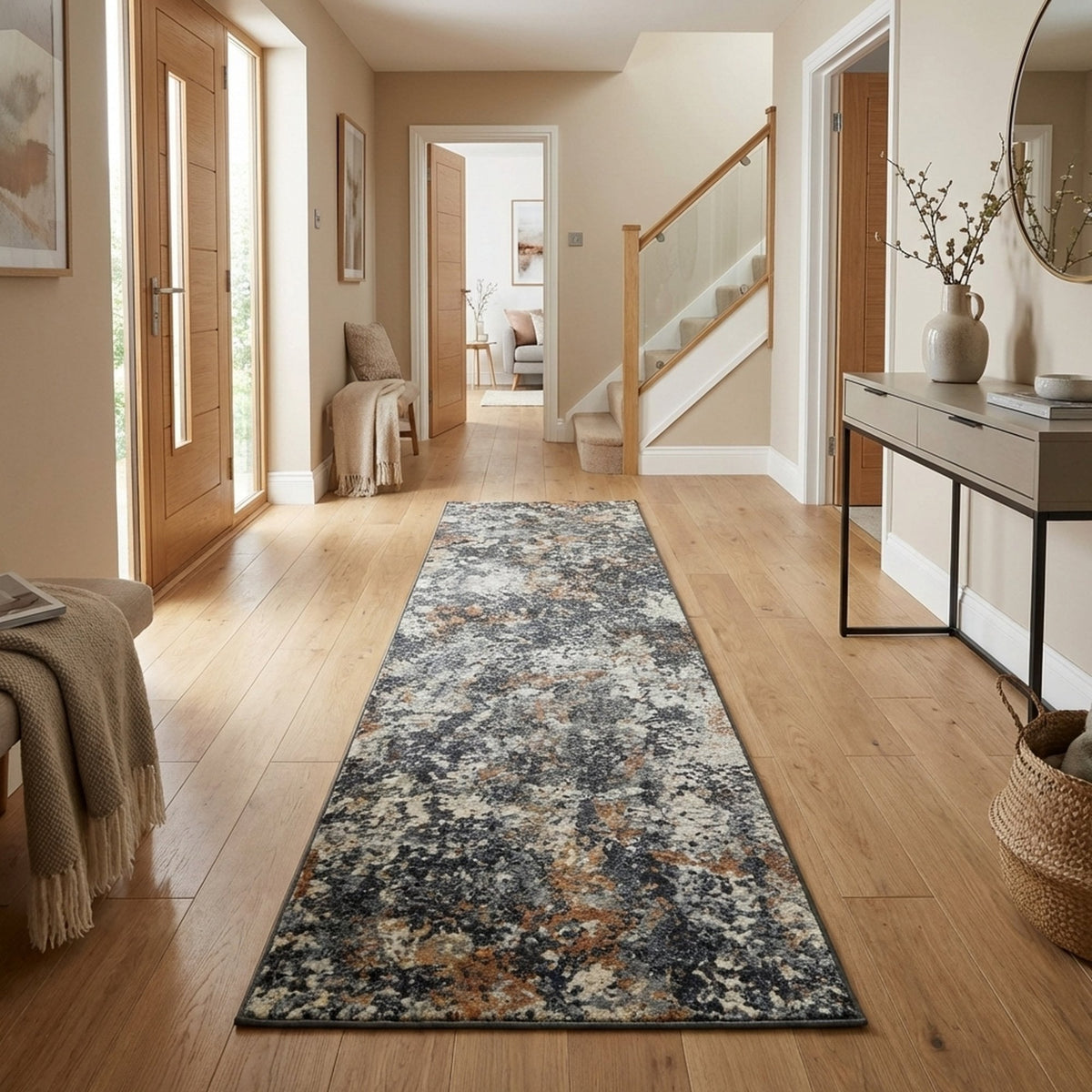Couture Charcoal/Copper 52023-3616 Hall Runner