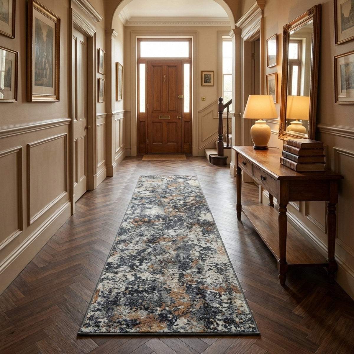 Couture Charcoal/Copper 52023-3616 Hall Runner