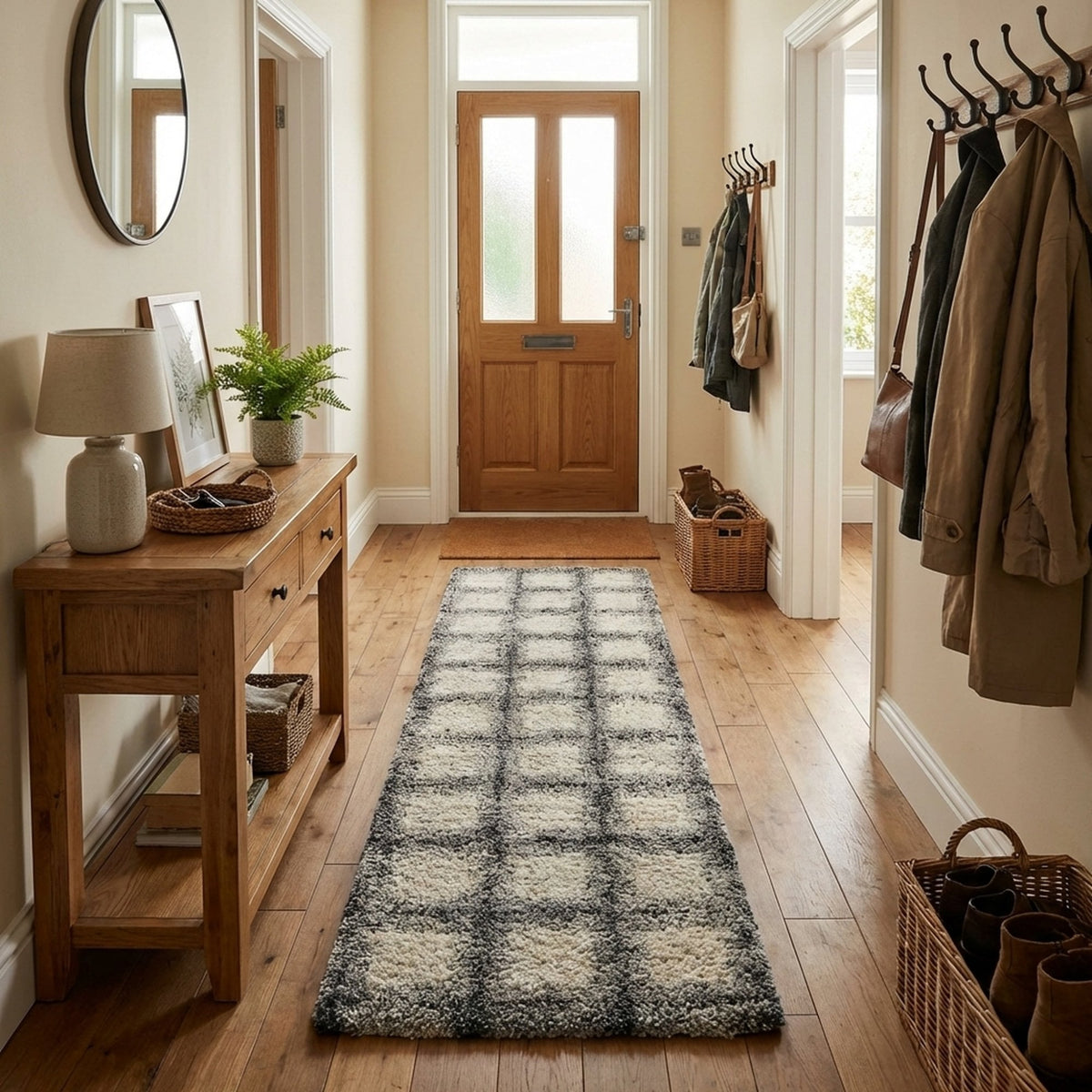 Mehari Black/White 23095-6248 Hall Runner