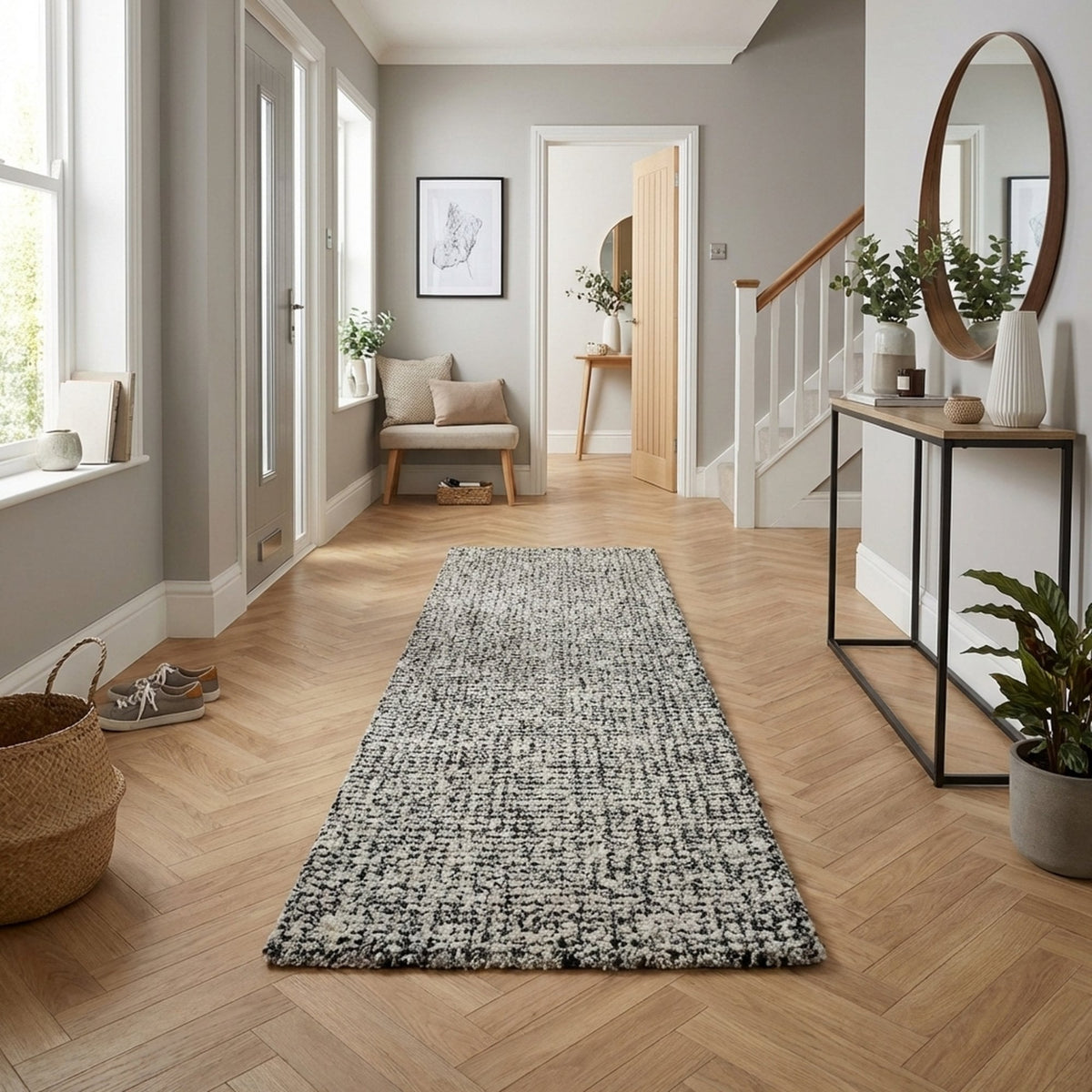 Mehari Gray/Ivory 23160-6288 Hall Runner