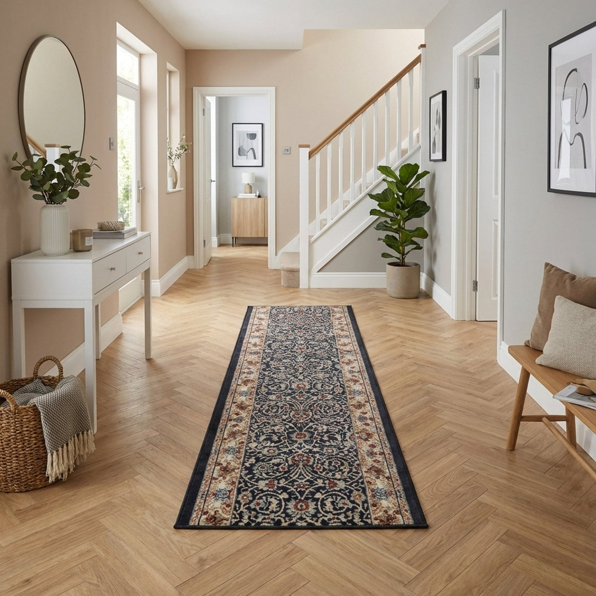 Melody Anthracite Ivory 985022-558 Hall Runner