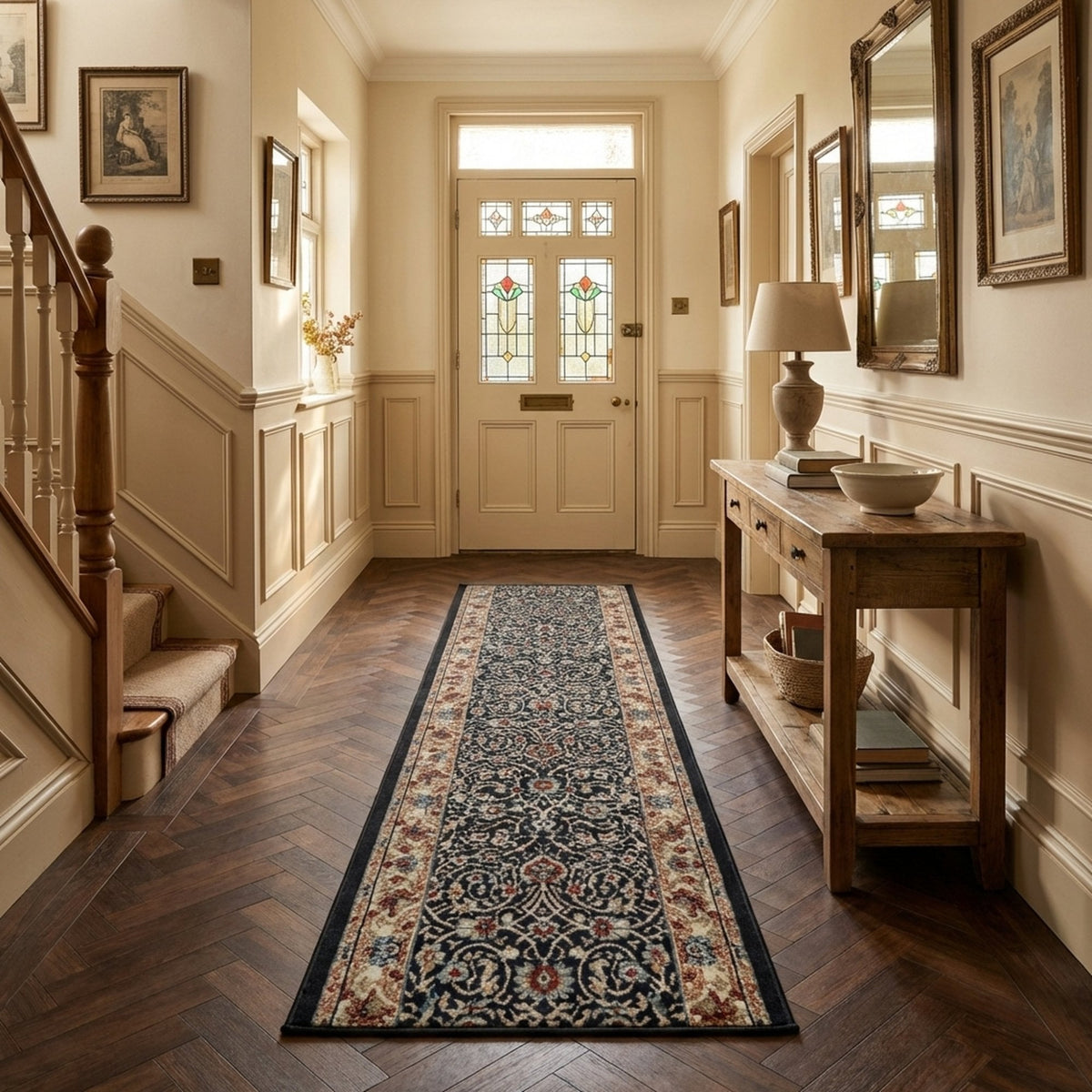 Melody Anthracite Ivory 985022-558 Hall Runner