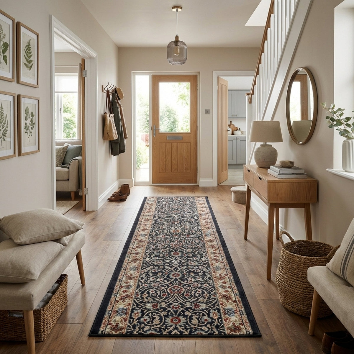 Melody Anthracite Ivory 985022-558 Hall Runner