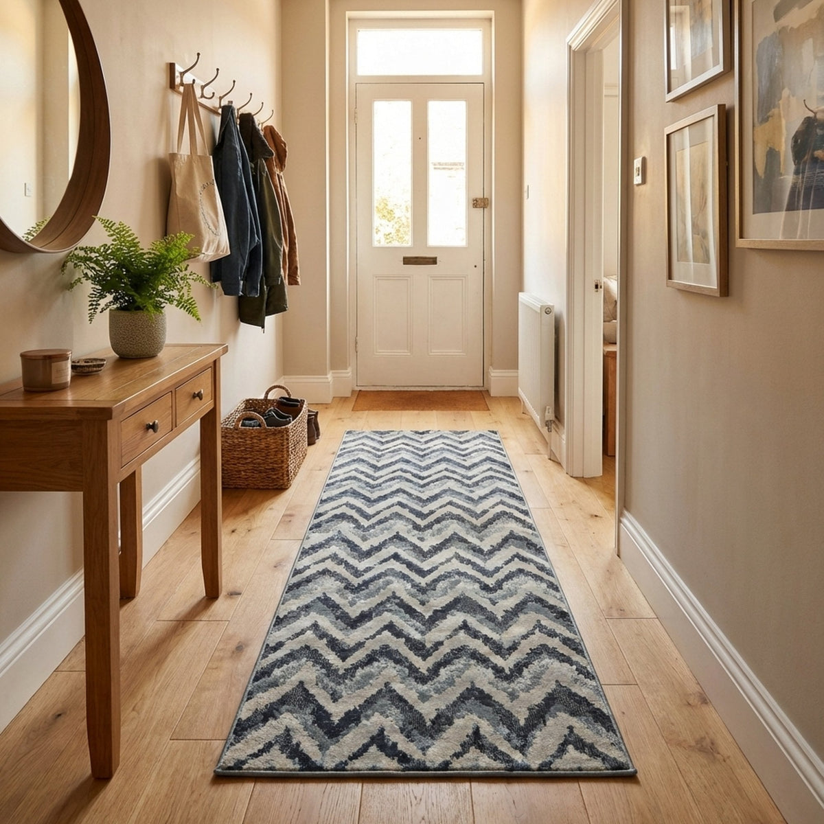 Melody Blue Beige 985018-119 Rug Runner