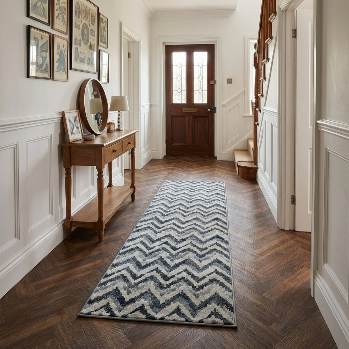 Melody Blue Beige 985018-119 Rug Runner