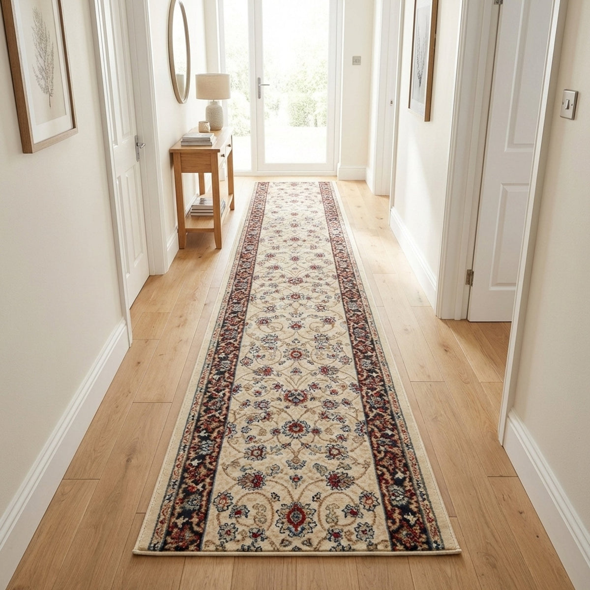 Melody Ivory Red 985022-414 Hall Runner