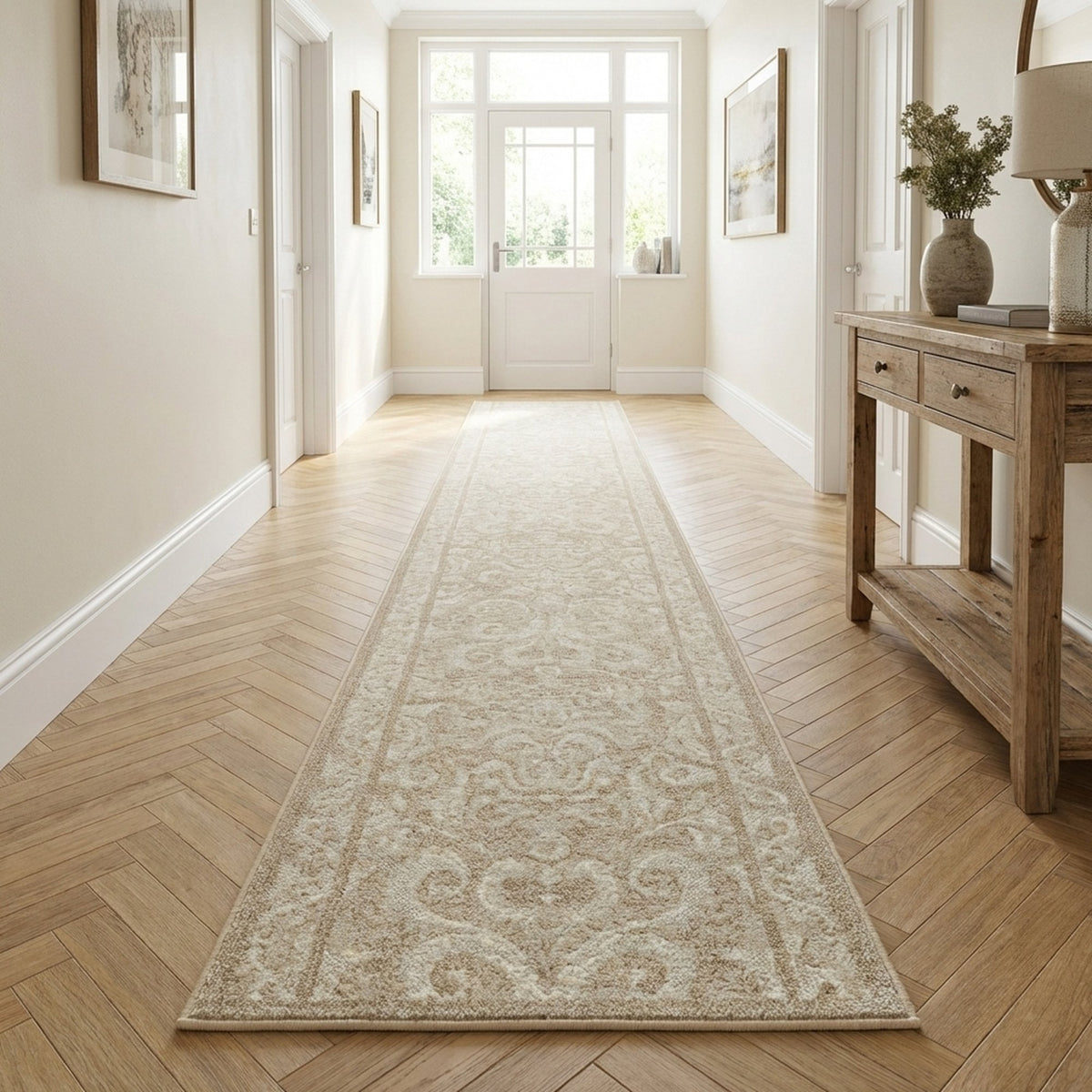 Mysterio Ivory 1217-101 Hall Runner