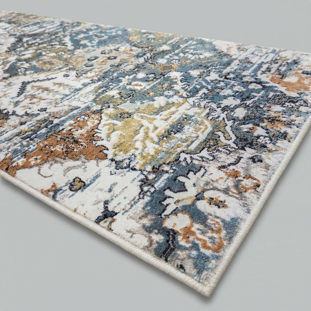 Reha Cream/Beige/Blue 1063-185 Rug Runner