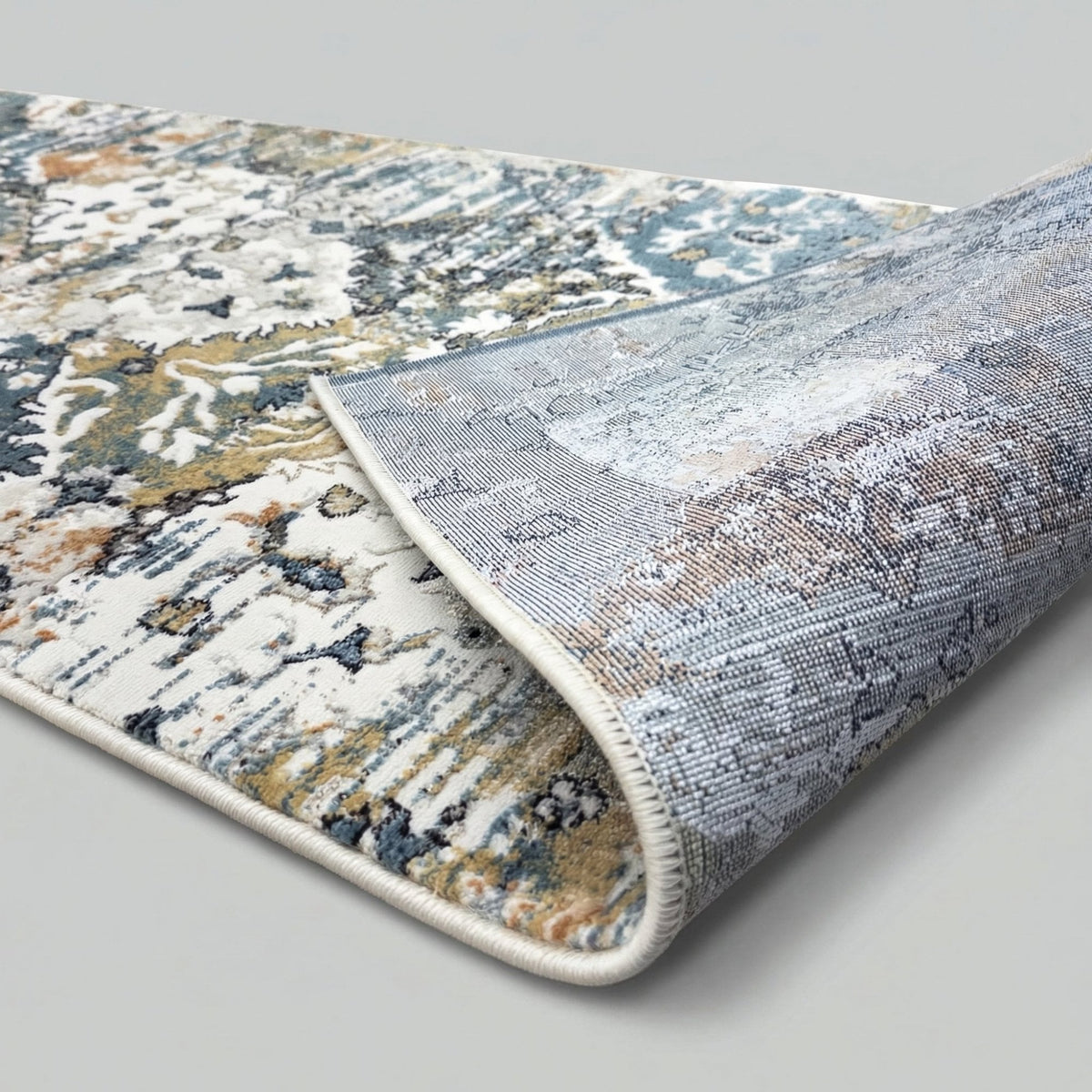Reha Cream/Beige/Blue 1063-185 Rug Runner