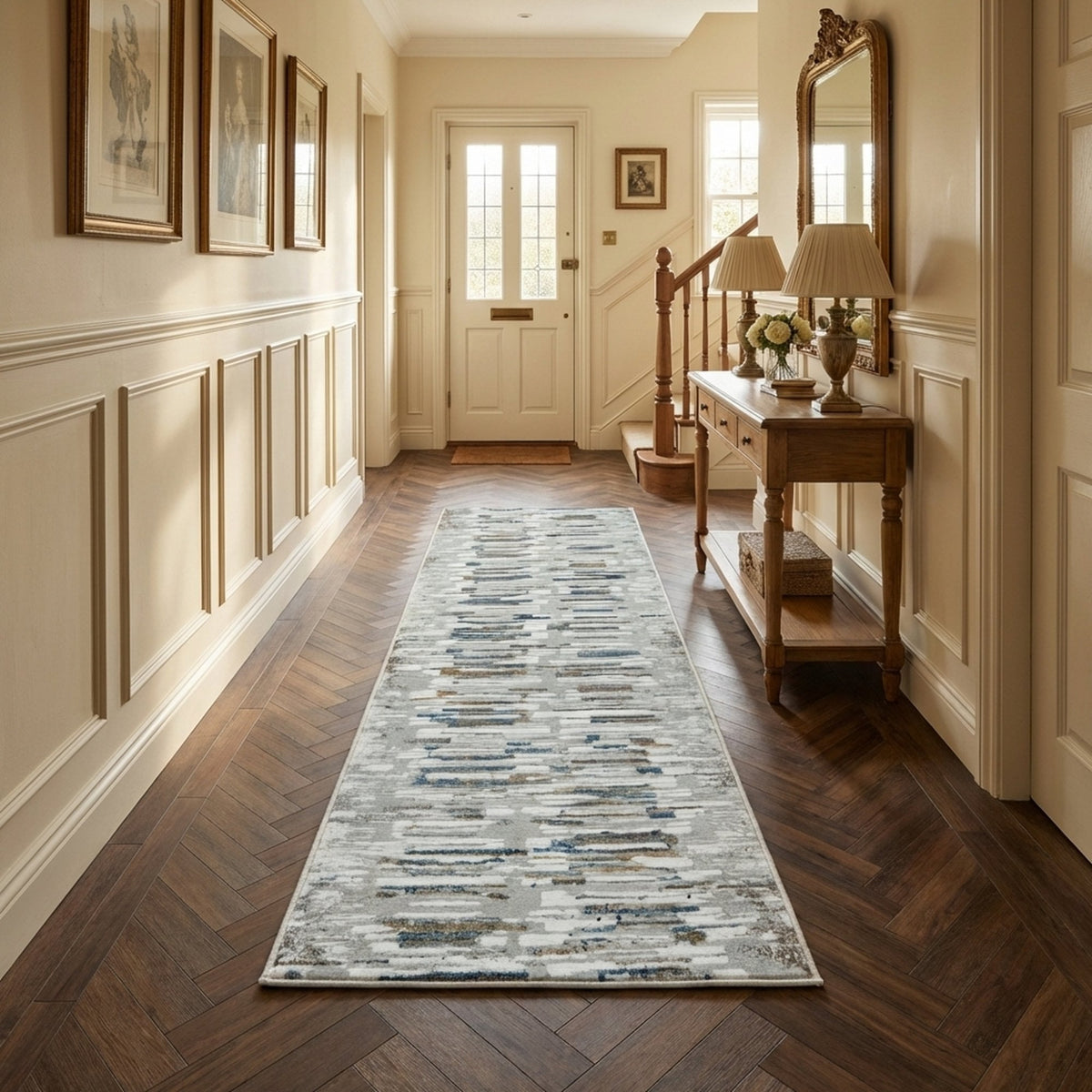 Reha Cream/Gray 1064-190 Rug Runner