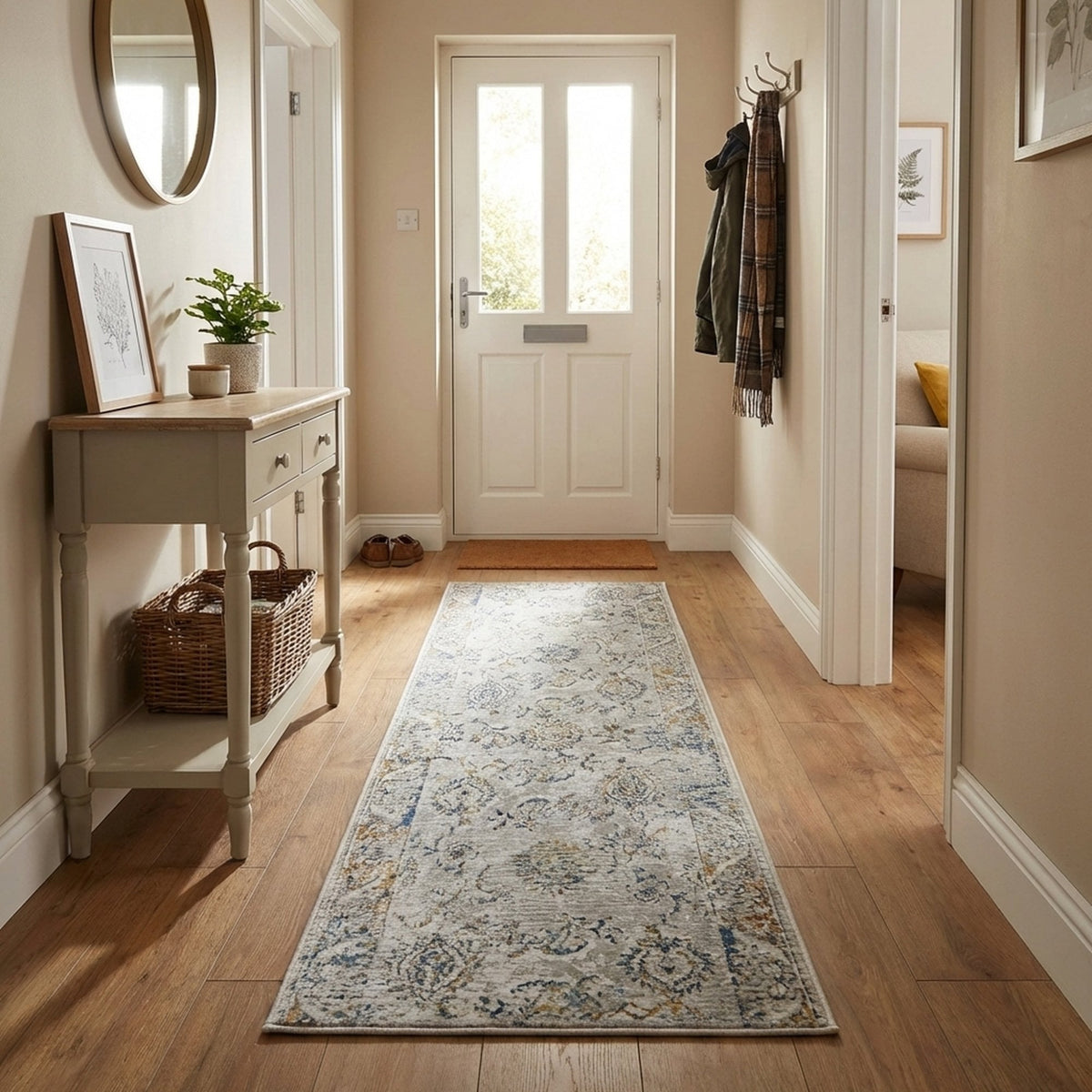 Reha Cream/Multi 1061-199 Rug Runner