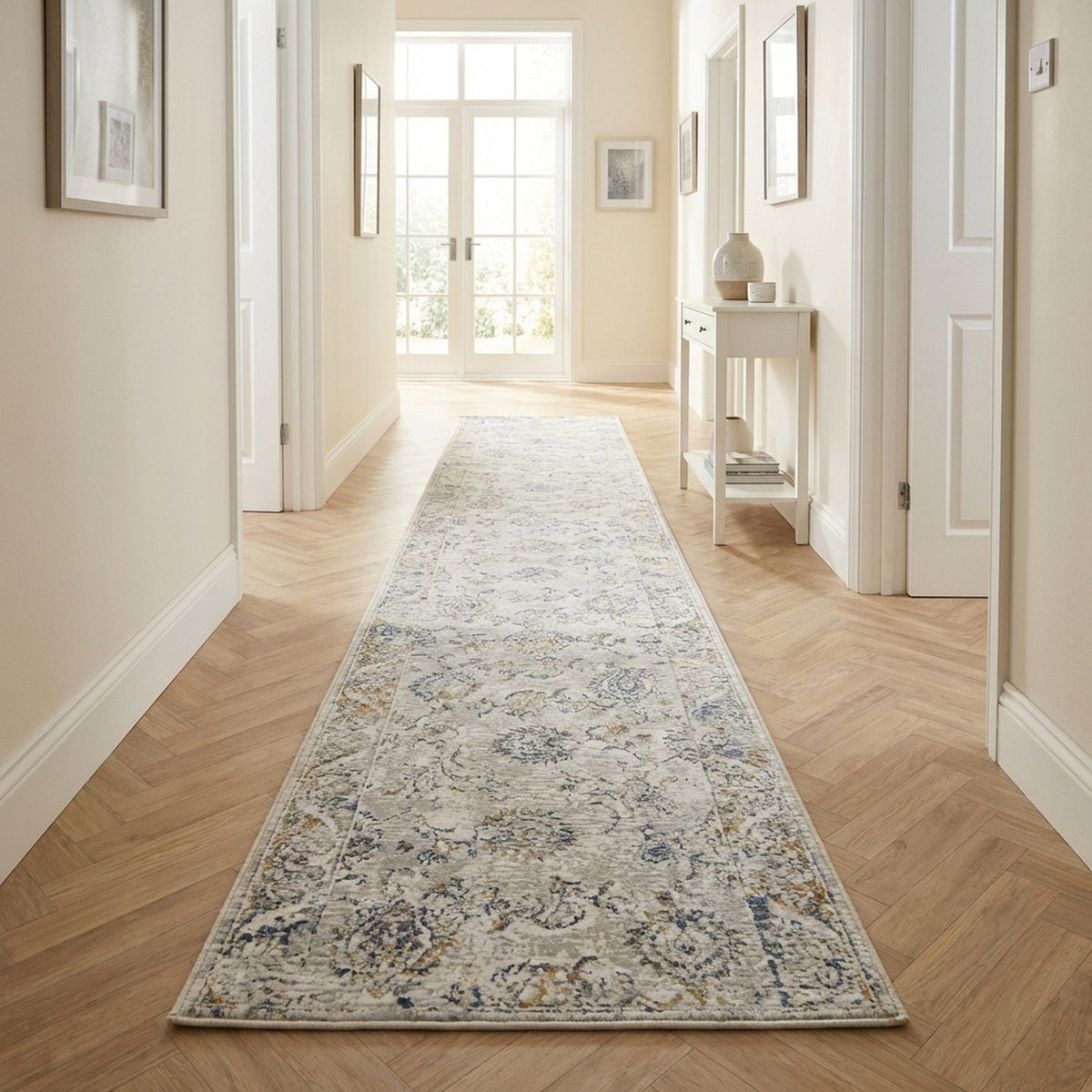Reha Cream/Multi 1061-199 Rug Runner