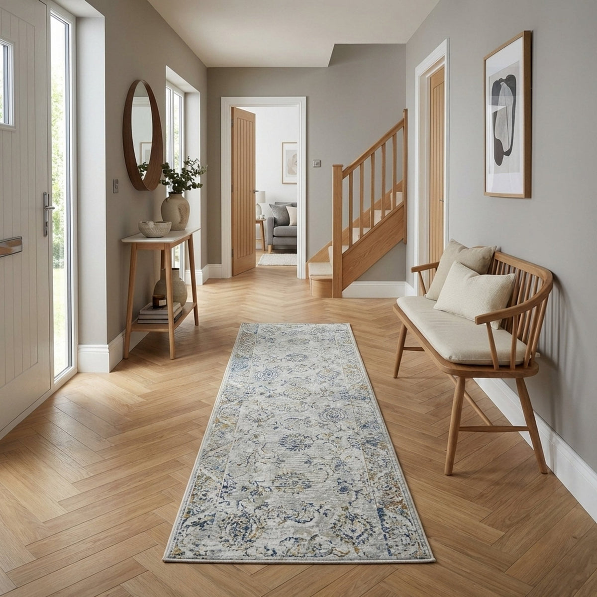 Reha Cream/Multi 1061-199 Rug Runner