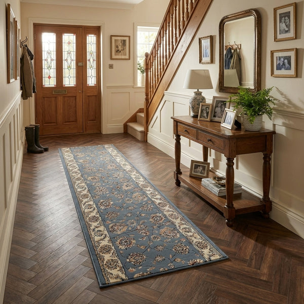 Ancient Garden Light Blue/Ivory 57365-5464 Tapis de couloir