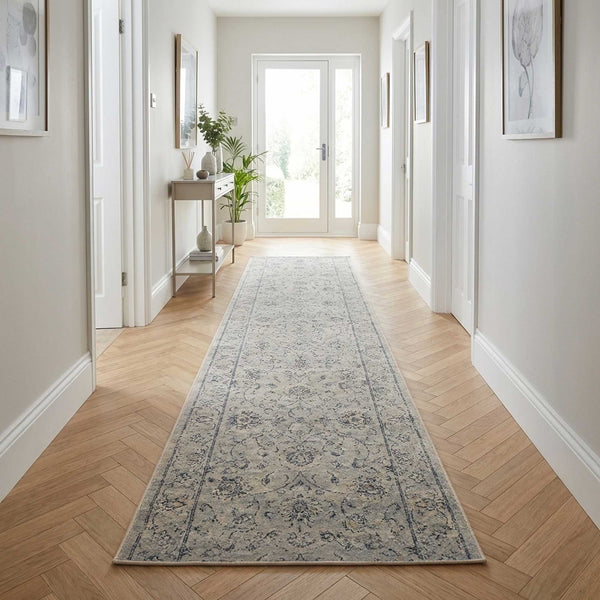 Ancient Garden Silver/Gray 57126-9696 Rug Runner