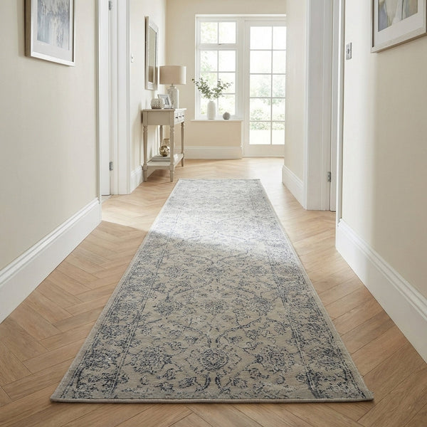 Ancient Garden Silver/Gray 57136-9696 Hall Runner