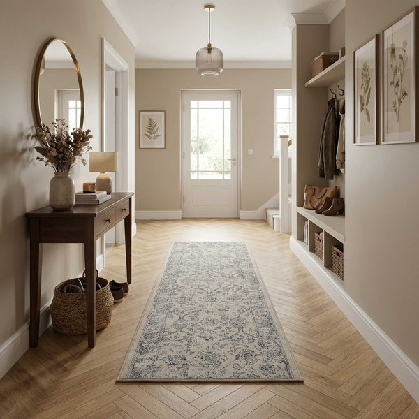Ancient Garden Silver/Gray 57136-9696 Hall Runner